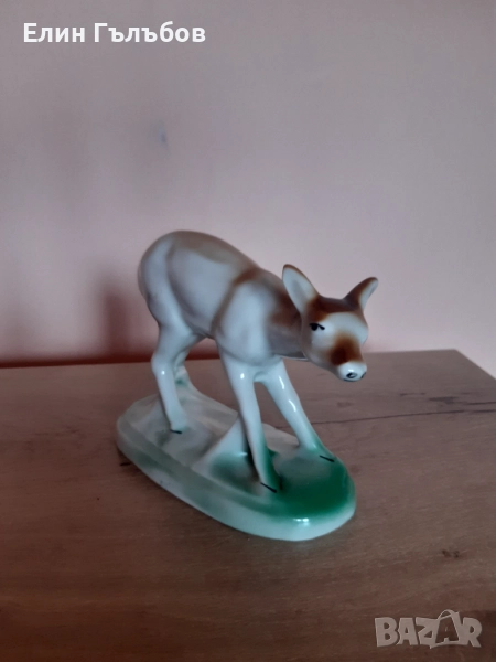 Порцеланова статуетка на сърничка ретро, Бг производство, снимка 1