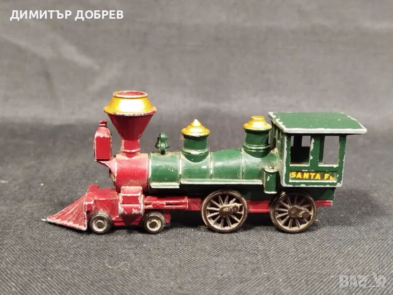 СТАРА РЕТРО МЕТАЛНА КОЛИЧКА MATCHBOX ENGLAND AMERICAN LOCO 4-4-0, снимка 1