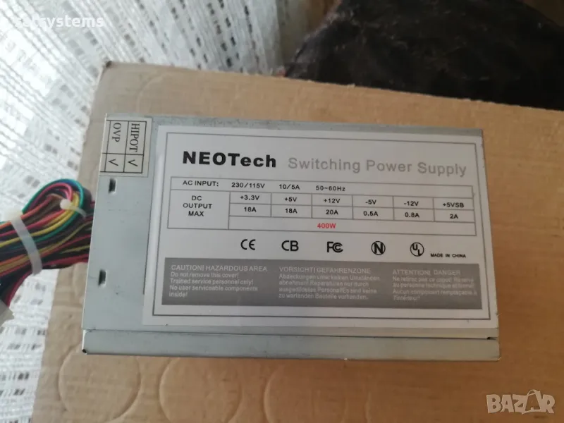 Компютърно захранване NEOTech 400W Switching Power Supply 80mm FAN, снимка 1