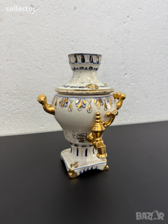 Винтидж порцеланов самовар "Гжел". №7716, снимка 1