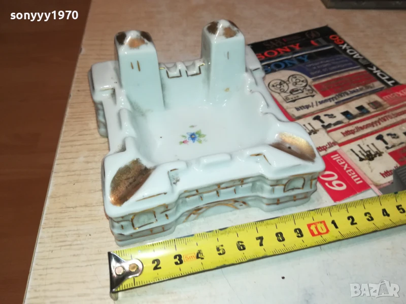 ПЕПЕЛНИК-ПОРЦЕЛАН КРЕПОСТ С МАРКИРОВКА 2207250948LCHERY, снимка 1