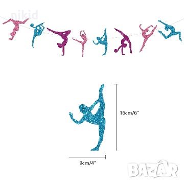 Гимнастика Гимнастичка гимнастичка Йога Аеробика банер декор украса, снимка 1