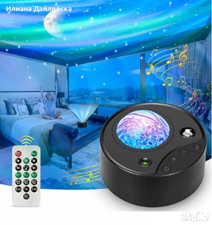 Северно сияние, RGB звездно небе, лазерен проектор, светлина бял шум!, снимка 1