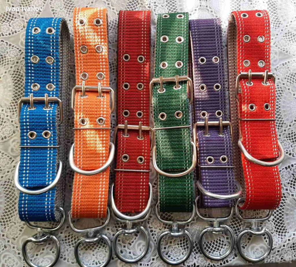 6 вида цвят Текстилни каишки за голямо куче  , снимка 1