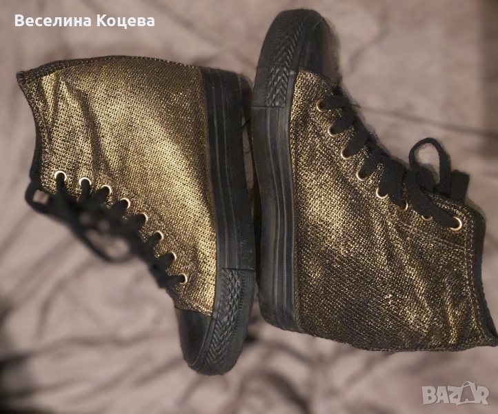 маркови, дамски златни кецове със скрита, снимка 1