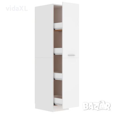 vidaXL Шкаф органайзер, бял, 30x42,5x150 см, ПДЧ(SKU:804220, снимка 1