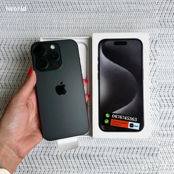 НОВ❗️ iPhone 15 Pro ❗️лизинг от 72лв/м ❗️ black titanium ❗️Гаранция ❗️изплащане, снимка 1