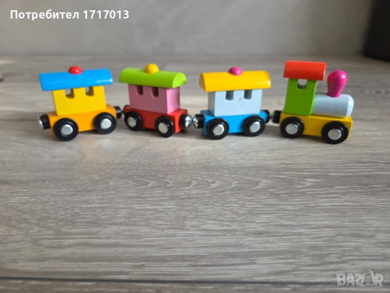 Дървено влакче Goki с магнитно свързване , снимка 1