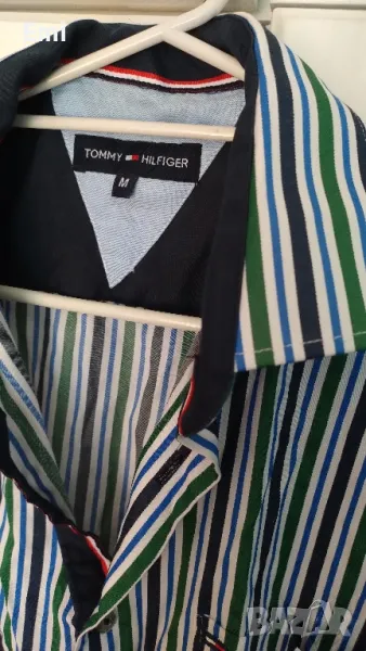 Мъжка риза Tommy Hilfiger, S/M, Зелена/Сива, снимка 1