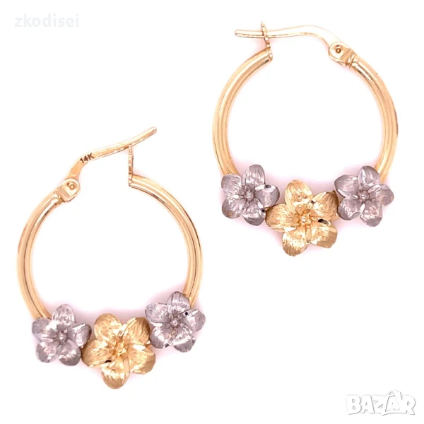 Златни обеци 3,49гр. 14кр. проба:585 модел:32580-1, снимка 1