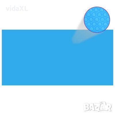 vidaXL Правоъгълно покривало за басейн, 1200x600 см, PE, синьо（SKU:92962, снимка 1