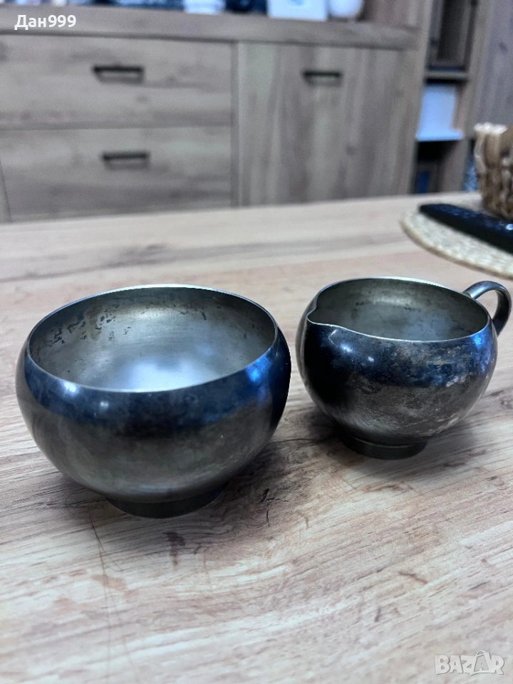 Винтидж компрлект за чай посребрен, снимка 1