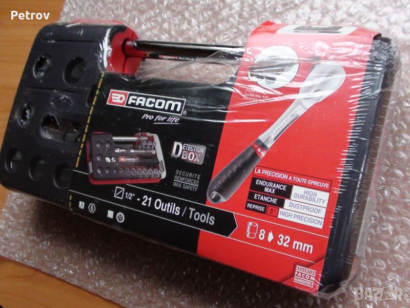 FACOM - D BOX - Made in France - ЧИСТО НОВА 1/2" Гедория / Вложки 8 - 32 mm / ПРОФЕСИОНАЛНА -GERMANY, снимка 1
