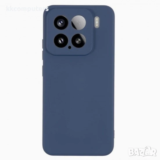 Силиконов кейс iPaky матиран, За Xiaomi 15, Тъмносин, снимка 1