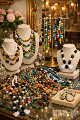 САМО 50 Евро!!! 23 БРОЯ гердани и колиета от натурални камъни, снимка 2 - Колиета, медальони, синджири - 53354834