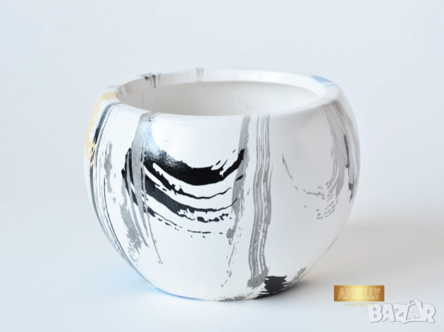  Кашпи за Сукуленти и Цветя /Саксии Изработени от Смола / Подарък за Нов Дом / Цветни Кашпи за Цветя, снимка 7 - Саксии и кашпи - 52412554