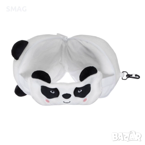 Пътна възглавница с маска за сън Панда_1240931, снимка 3 - Други - 52303767