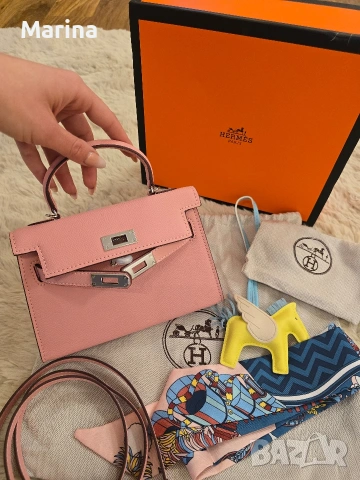 Налична чанта Hermes Mini Kelly, снимка 15 - Чанти - 53322258