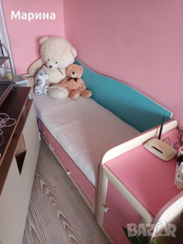 Детско легло + матрак +детски гардероб, снимка 1 - Мебели за детската стая - 45762079
