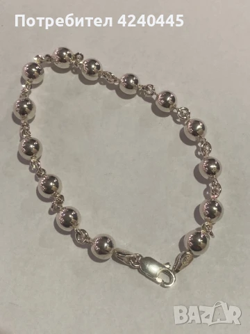 Сребърна гривна, снимка 1