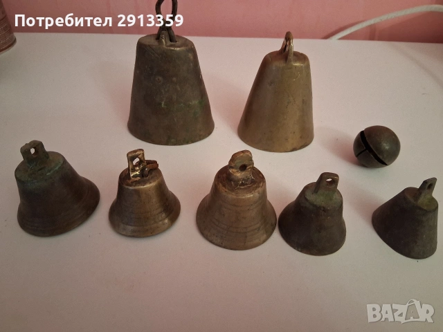 Стари месингови чанове и звънчета, снимка 5 - Антикварни и старинни предмети - 53646289