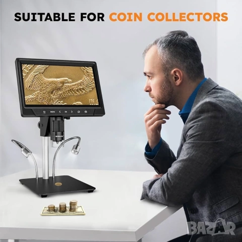 Дигитален Микроскоп с 10.1" HD Екран и 1200x Увеличение - BEBANG, снимка 10 - Друга електроника - 53385775