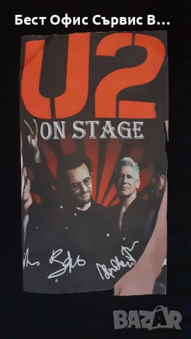 тениска Ю ТУ,  U2 on stage, черна, 160 грама плътен памук, чисто нова, снимка 2 - Тениски - 50592928