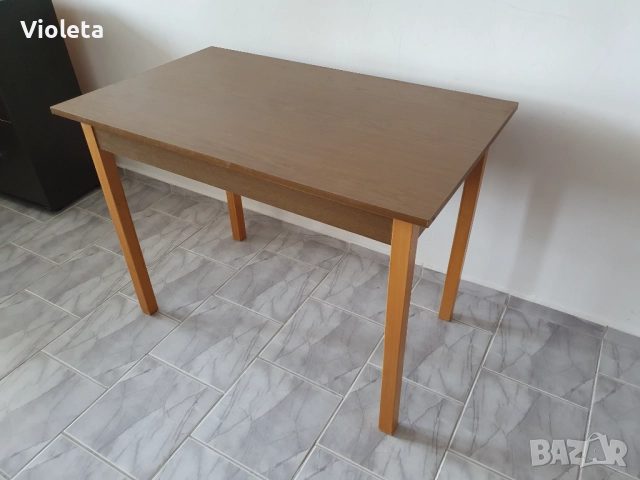 Маса от ПДЧ с размери дължина 1м х ширина 60см х височина 73см, снимка 4 - Маси - 52453508