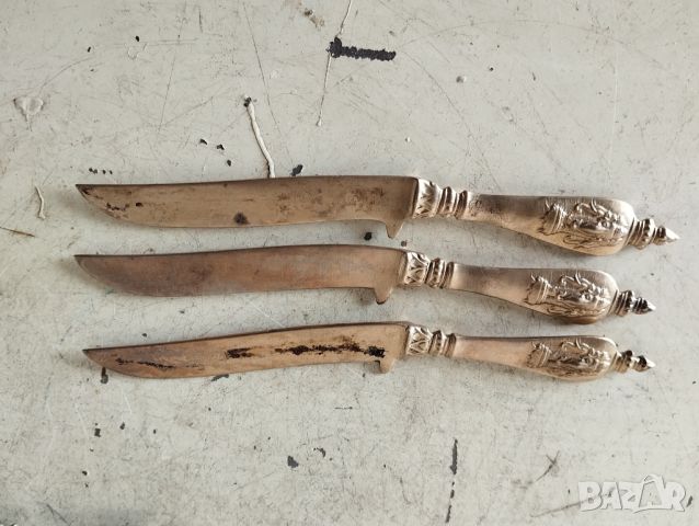 три месингови ножа-комплект, снимка 1 - Други ценни предмети - 45694666