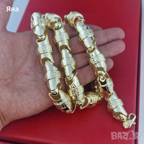 18к Мъжки позлатен ланец различни модели. Масивни ланци с позлата, снимка 3 - Колиета, медальони, синджири - 52821672