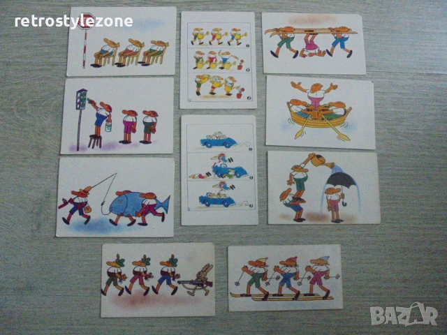 № 8170 Лот от 10 броя календарчета - Серия "Тримата глупаци"  