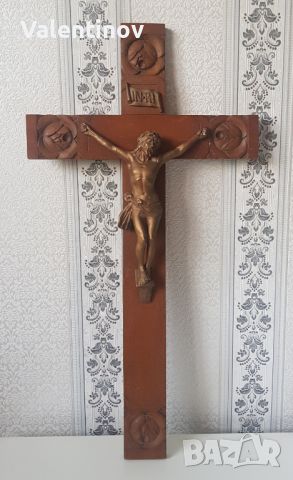 Старинен католически кръст , снимка 1 - Антикварни и старинни предмети - 46068720