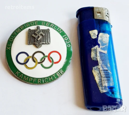 Германска емайлирана значка Олимпиада Берлин 1936, снимка 1