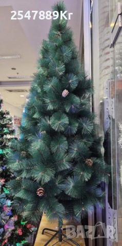 Елха естествено зелена с шишарки, снимка 2 - Декорация за дома - 52300694