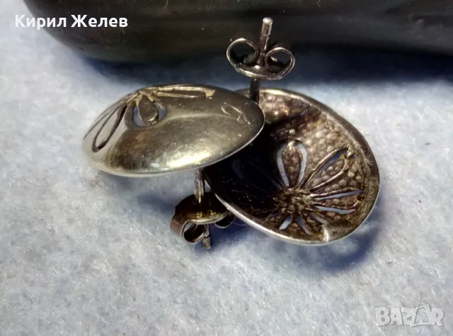 ЧУДЕСНИ АЖУРНИ ФЛОРАЛНИ СРЕБЪРНИ ОБЕЦИ ОКСИДИРАНО СРЕБРО 925 ХУДОЖЕСТВЕНА БИЖУТЕРСКА ИЗРАБОТКА 33982, снимка 7 - Обеци - 50056483