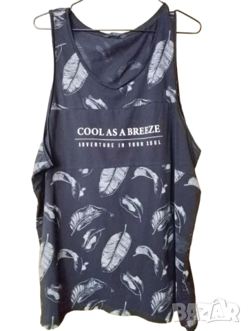 Мъжки потник с флорална апликация LC Waikiki, Черен, XXL