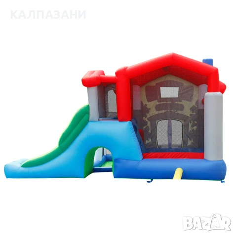 HAPPY HOP Игрален център къща с пързалка и топки 455x330x265 9515, снимка 10 - Надуваеми играчки - 50446973