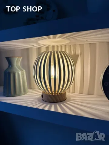 JHY DESIGN USB акумулаторна нощна лампа безжична метална клетка LED фенер, за декорация на парти, снимка 7 - Настолни лампи - 49340600