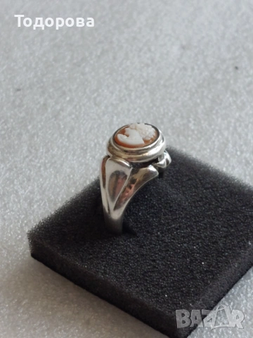 Масивен поръчков сребърен пръстен с камея, снимка 10 - Пръстени - 53863612