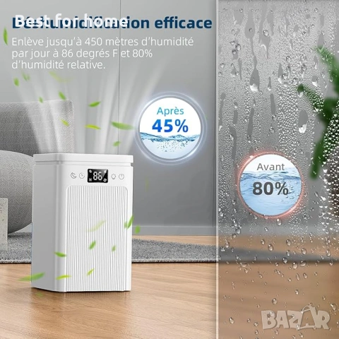 Преносим влагоабсорбатор 2200 мл - ултра тих, против мухъл, снимка 4 - Влагоабсорбатори и влагоуловители - 53745187