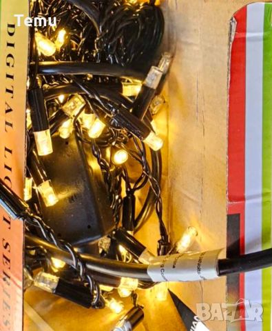 Светеща LED завеса със 120лед светлини, 3м дължина и черен кабел, висулки 60, снимка 1 - Лед осветление - 46437224