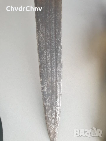Голям бронзов кинжал-кама с кания/стар африкански ритуален нож 46см, снимка 11 - Антикварни и старинни предмети - 50352286