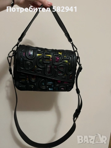 Черна чанта - Desigual , снимка 2 - Чанти - 53347920