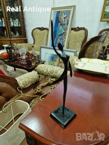 Страхотна антикварна метална фигура статуетка пластика , снимка 5 - Статуетки - 50821291