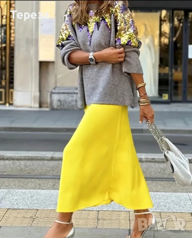 🆕️ Дамски сатенени поли /L, снимка 8 - Поли - 53755851