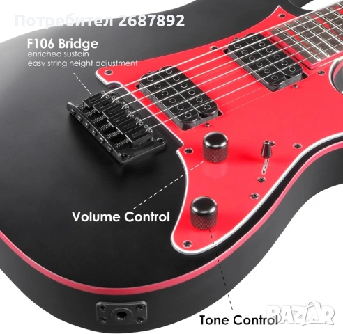 Електрическа китара Ibanez GIO GRG131DX-BKF, снимка 2 - Китари - 53578269