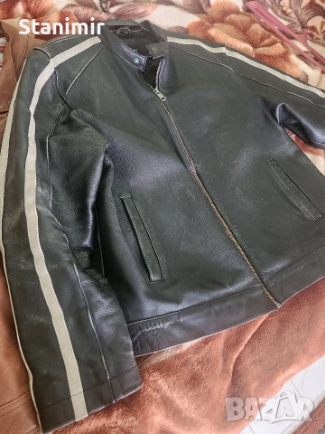 Мъжко кожено яке Телешки Бокс, снимка 2 - Якета - 53808738