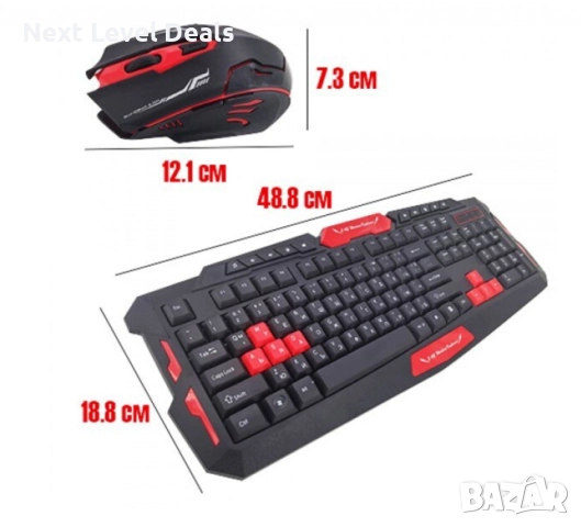 Безжична клавиатура + мишка с БЪЛГАРСКИ букви! , снимка 5 - Клавиатури и мишки - 52865342