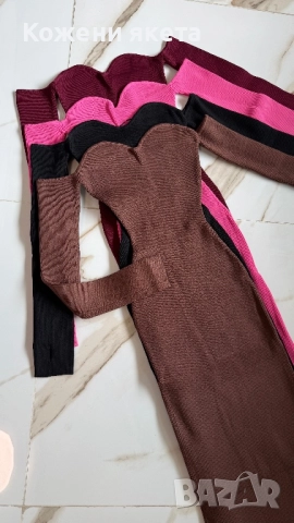 Страхотни рипс рокли от плетиво и голи рамена