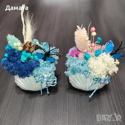 Различни видове кашпи със скандинавски мъх , снимка 10 - Декорация за дома - 45370583